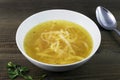 Chicken broth with noodles Royalty Free Stock Photo