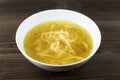 Chicken broth with noodles. Royalty Free Stock Photo