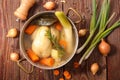 Chicken broth soup