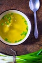 Chicken broth, soup Royalty Free Stock Photo