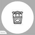 Chicken bucket vector icon sign symbol Royalty Free Stock Photo