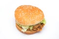 Chicken burger fast food for eat Royalty Free Stock Photo