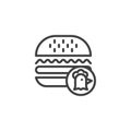 Chicken burger line icon