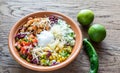 Chicken burrito bowl Royalty Free Stock Photo