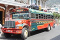 Chicken bus at Panajachel Royalty Free Stock Photo