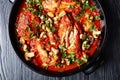 Chicken Cacciatore in a black dutch oven Royalty Free Stock Photo