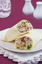 Chicken Caesar wrap Royalty Free Stock Photo