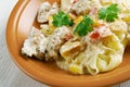 Chicken carbonara Royalty Free Stock Photo