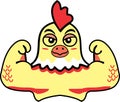 Chicken Cartoon Character Design Vector