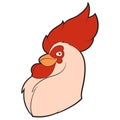 Chicken Cartoon Head Royalty Free Stock Photo