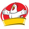 Chicken cartoon mascot style character