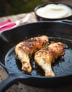 Chicken and cauliflower puree Royalty Free Stock Photo