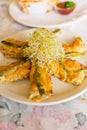 Chicken, cheese and asparagus pastry