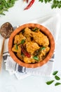 Chicken Chettinad - Hot and Spicy South Indian Chicken Curry Royalty Free Stock Photo