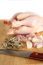 Chicken on chopping board