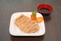 Chicken chops on plate served on plate