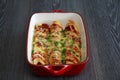 Chicken & Chorizo Enchiladas Royalty Free Stock Photo