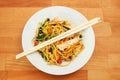 Chicken Chow Mein on a table Royalty Free Stock Photo