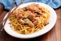 chicken chow mien meal