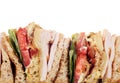 Chicken club sandwich isolated Royalty Free Stock Photo