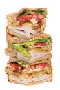 Chicken club sandwich isolated