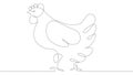 Chicken continious simple line concept