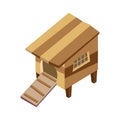 Chicken Coop Isometric Composition