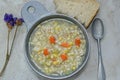 Chicken corn soup with rivels