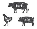 Butcher shop icons