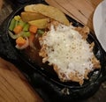 Chicken Crispy Steak with Cheese Mozarella