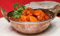 Chicken Curry and Chapatti Bread Royalty Free Stock Photo