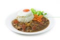 Chicken Curry Japanese Food style Served Rice Royalty Free Stock Photo