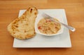 Chicken curry and naan Royalty Free Stock Photo