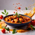 Chicken curry, traditional Indian cuisine