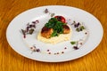 Chicken cutlet with mushed potato Royalty Free Stock Photo