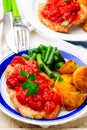 Chicken Cutlets in Pizzaiola Sauce. Royalty Free Stock Photo