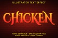 CHICKEN 3d -Editable text effect