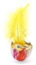 Chicken from decorated Easter egg Royalty Free Stock Photo