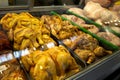 Chicken in display cabinet Royalty Free Stock Photo