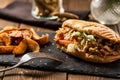 Chicken doner kebab with potatoes Royalty Free Stock Photo