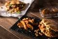 Chicken doner kebab with potatoes Royalty Free Stock Photo