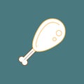 Chicken drumstick. Vector illustration decorative design Royalty Free Stock Photo