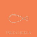 chicken drumstick. Vector illustration decorative design Royalty Free Stock Photo
