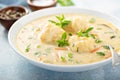 Chicken dumplings soup