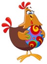 Chicken with easter egg Royalty Free Stock Photo