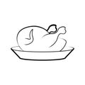 CHICKEN Editable and Resizeable Vector Icon Royalty Free Stock Photo