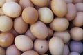 Chicken egg arrange for sale in local market Royalty Free Stock Photo