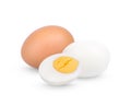 Chicken Egg ,boiled egg isolated on white background Royalty Free Stock Photo