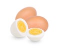 Chicken Egg ,boiled egg isolated on white background Royalty Free Stock Photo