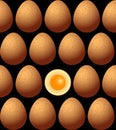 Chicken egg brown with spots symmetrically located Royalty Free Stock Photo